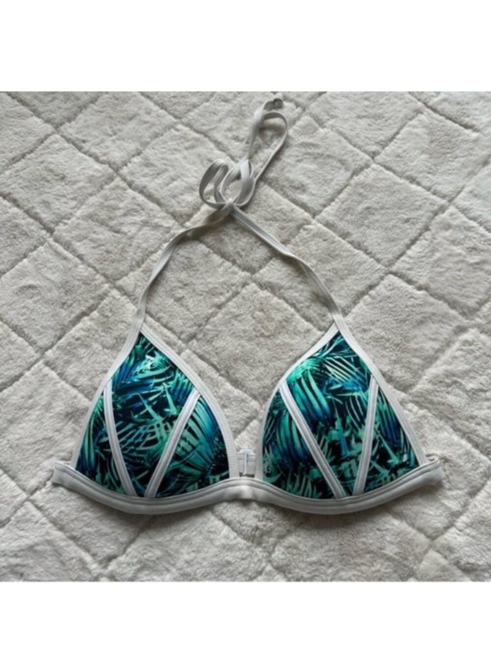 Victorias Secret PINK | Tropical Halter Pink Padded Swim Bikini Top | Size Large